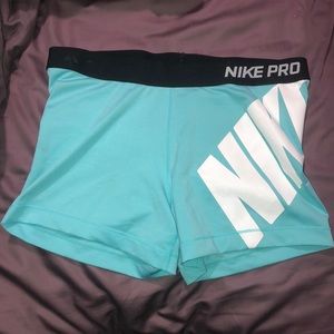 Nike Shorts - Teal Nike Pros Nike Shorts - Teal Nike Pros